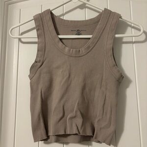 Brandy Melville Ribbed Tank Top - Taupe